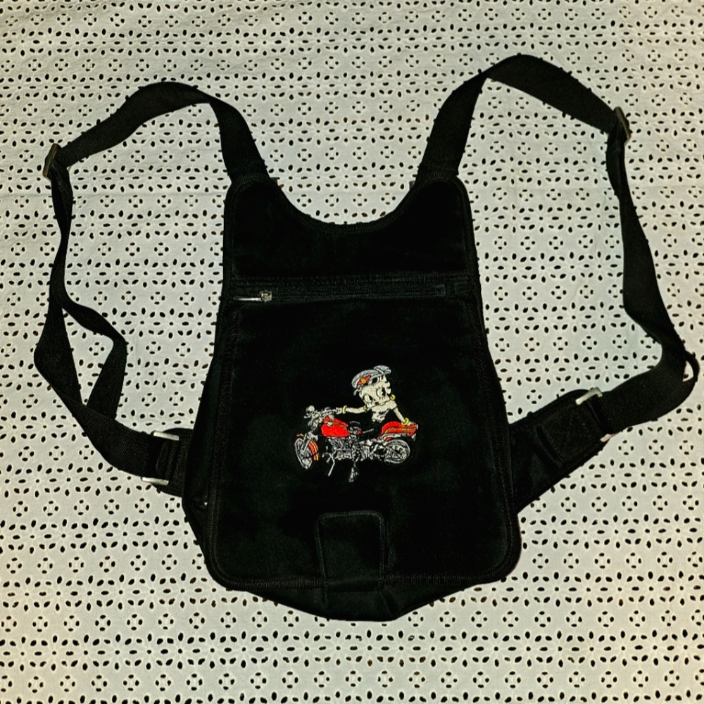 Betty Boop 2001 Vintage Black Canvas Backpack
